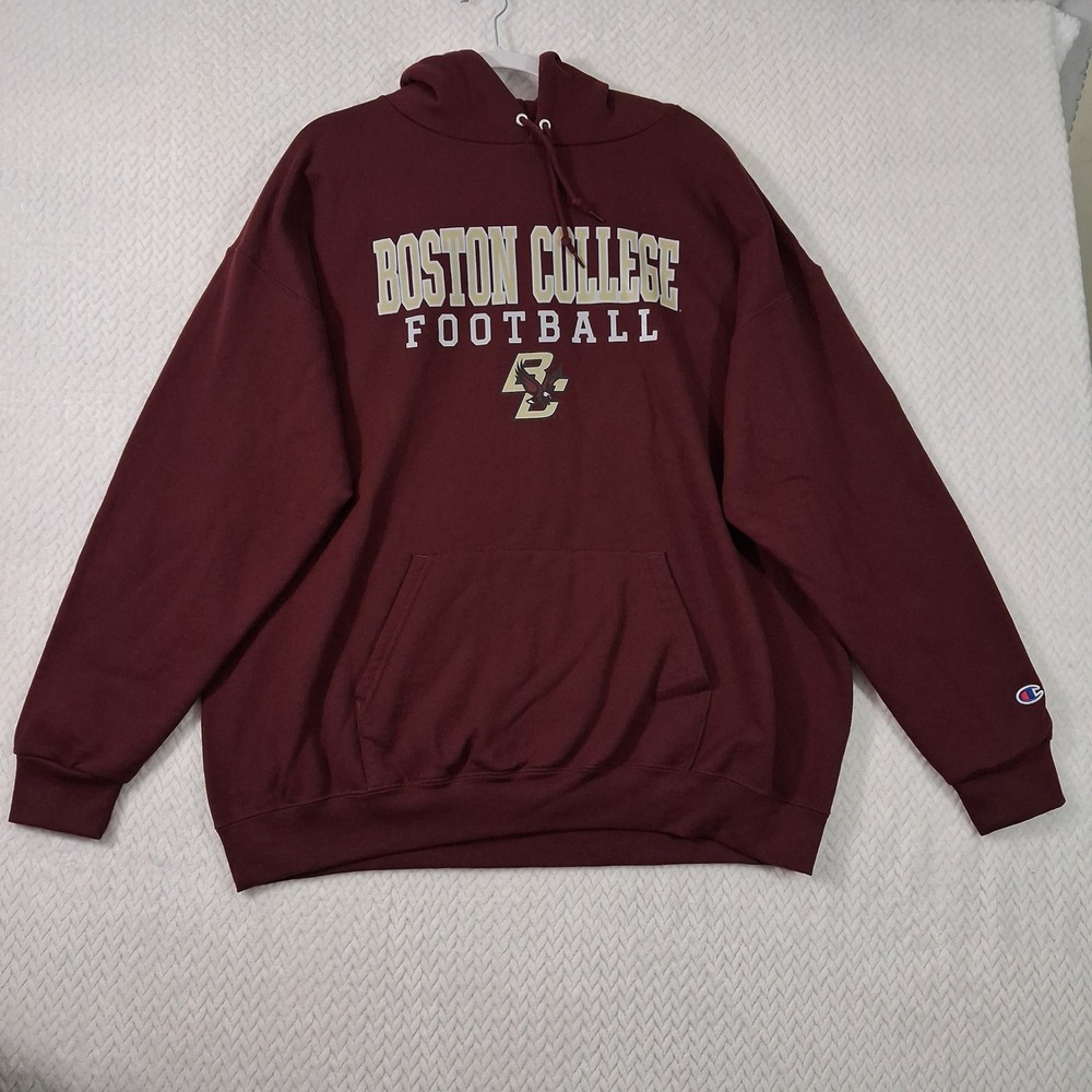 Champion Hoodie Boston College Football Mens 2XL Maroon